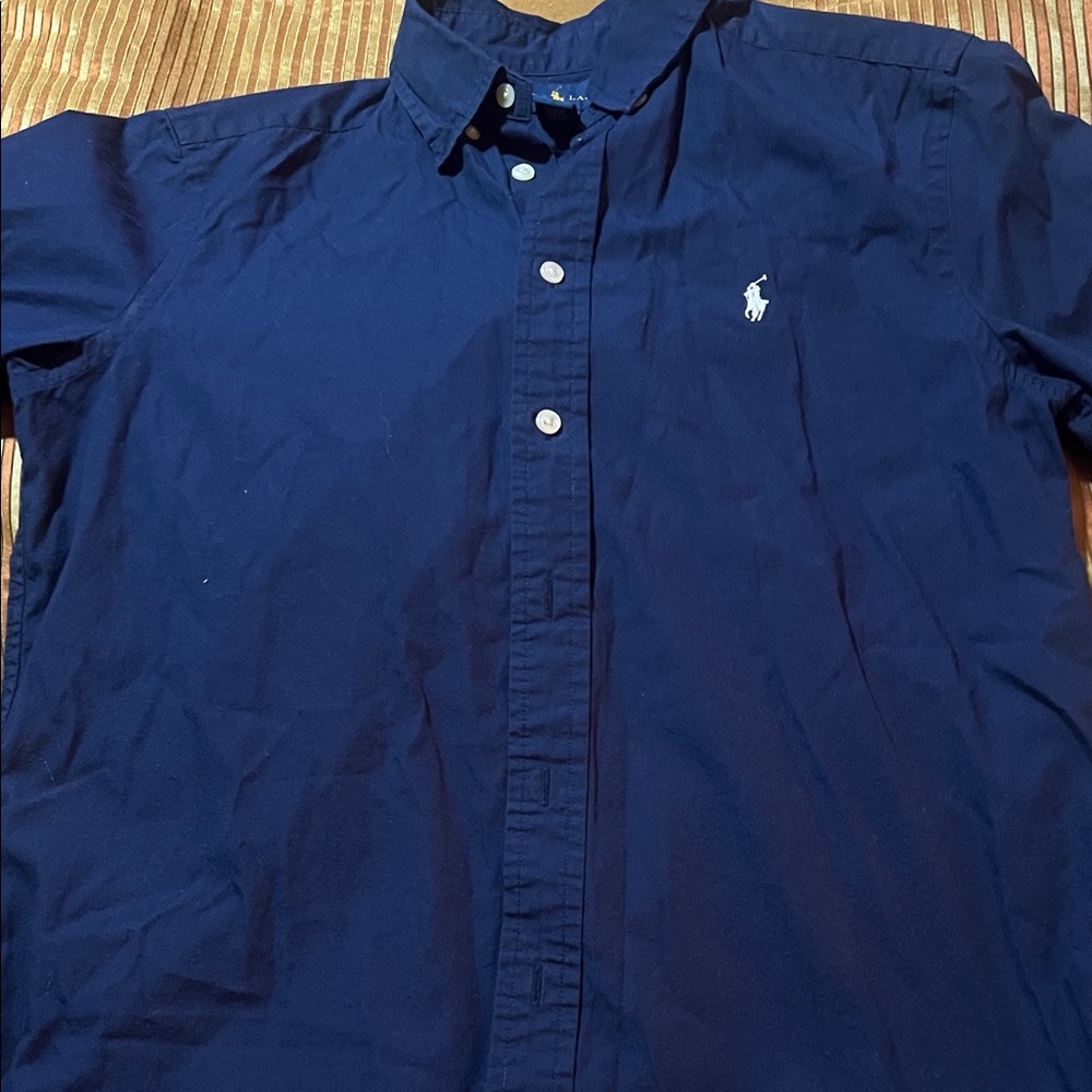 Polo by Ralph Lauren Boy’s Deep Blue Button Down Shirt